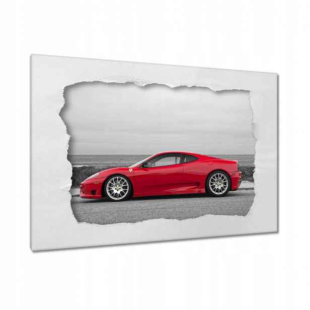 Obrazy 120x80 Červené Ferrari na pláži