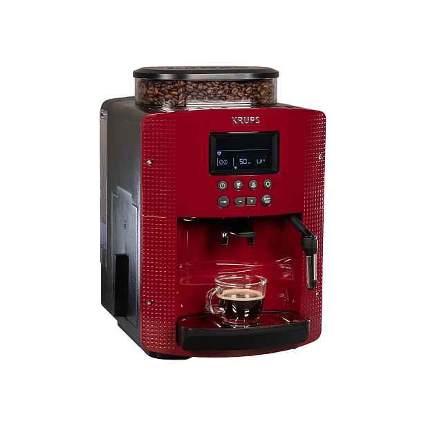 Krups Plnoautomatický kávovar (Červená Ea8155)