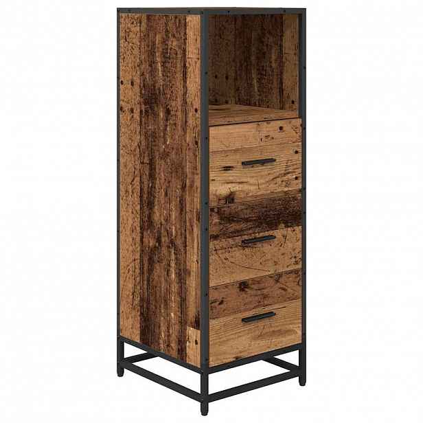 vidaXL Sada koupelnového nábytku Staré dřevo 35 x 37,5 x 100 cm