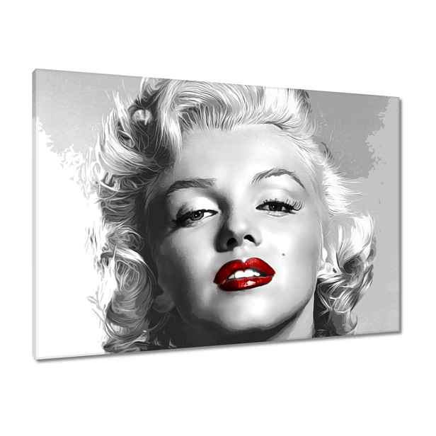 Obrazy 100x70 Monroe Červené rty