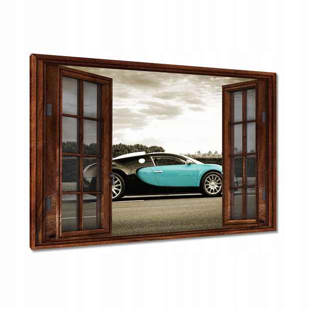 Obrazy 120x80 Tyrkysové Bugatti Auto