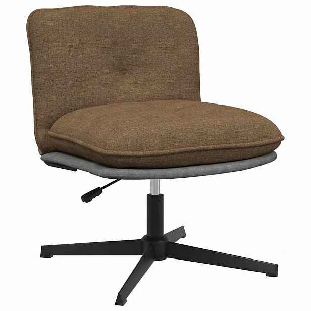 vidaXL Otočná kancelářská židle taupe textil
