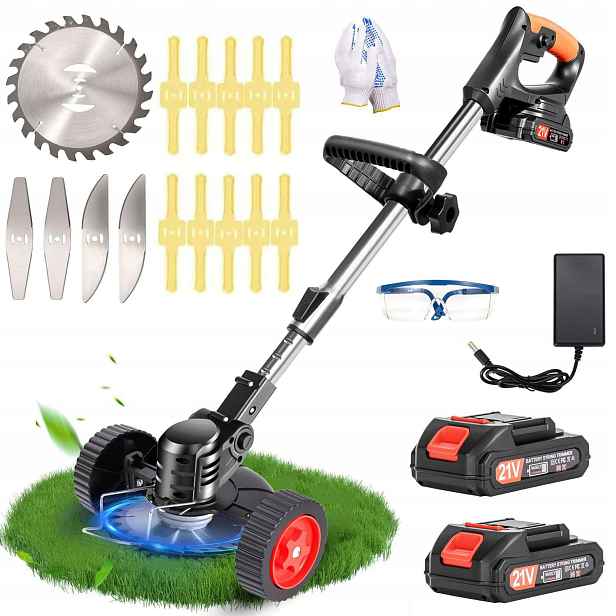 Aku vyžínač GreenPro GPX-21V nastavitelná se třemi čepelemi