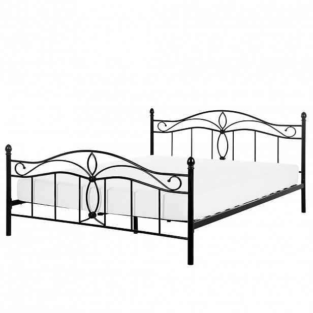 Beliani KOVOVÁ POSTEL 160/200 cm Černá Antlia