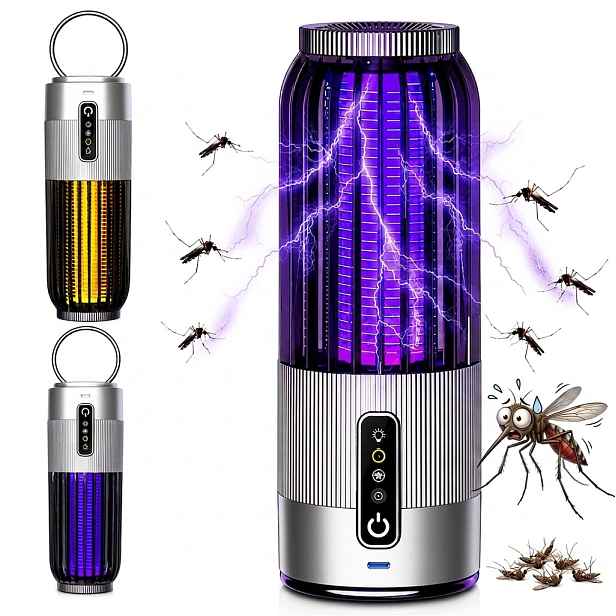 Lampa Insekticidní lampa proti komárům Mouchy Hmyz Závěsná zahradní lampa s časovačem