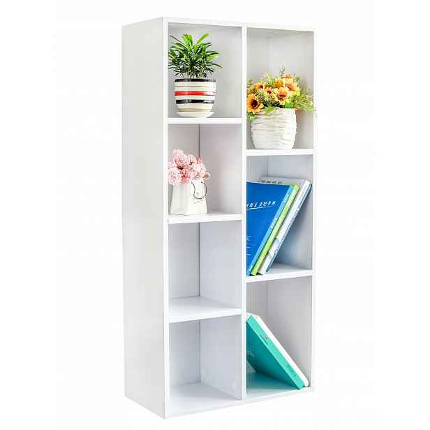 ModernHome WYJ-071 Policový regál 50 x 24 x 106 cm, 7 polic, bílý