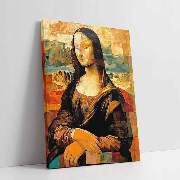 Obraz na plátně Mona Lisa ve stylu Picassa do bytu, obývacího pokoje, 60x80 cm