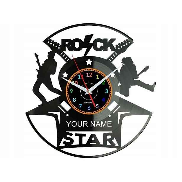Rock Star Vaše jméno Nápad na Dárek Nástěnná Dekorace z vinylové desky