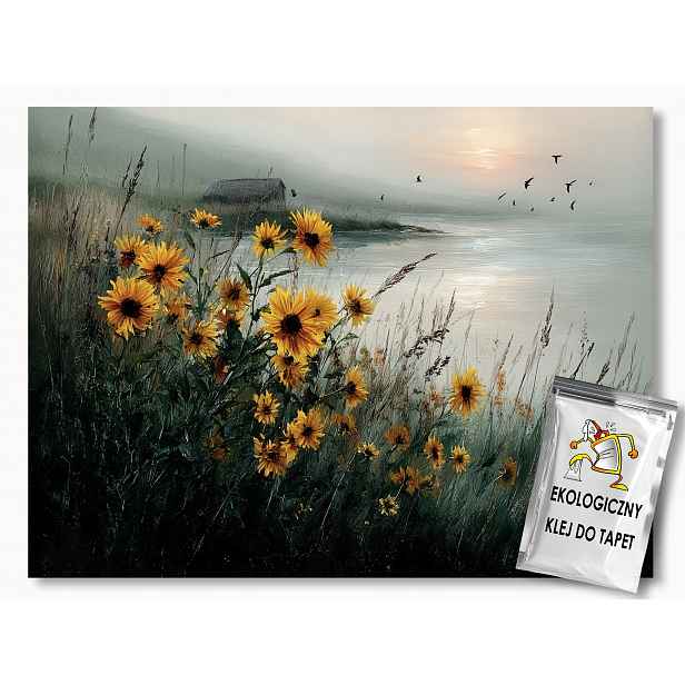 Fototapeta Flizelina Příroda Moře Pobřeží Květy Trávy 368x254 130g