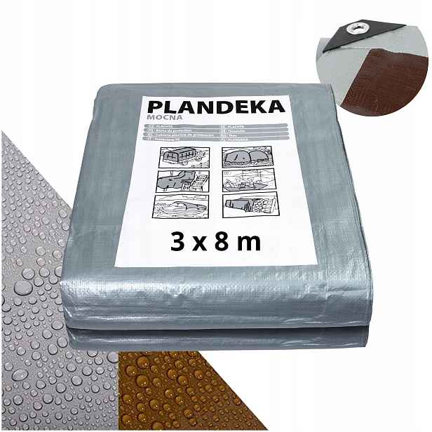 Krycí Plachta Hrubá Zesílená Mrazuvzdorná 210g Uv Silná 3x8M