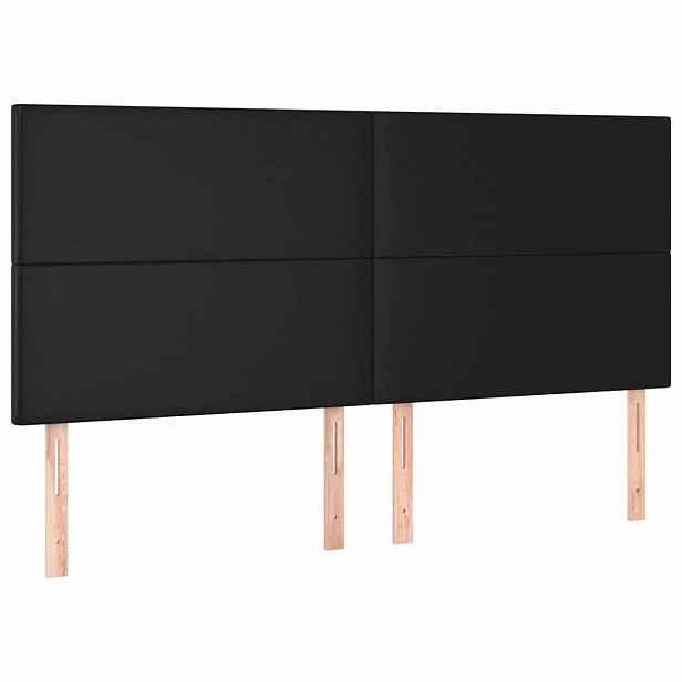 vidaXL Čelo postele černé 180x5x118/128 cm umělá kůže