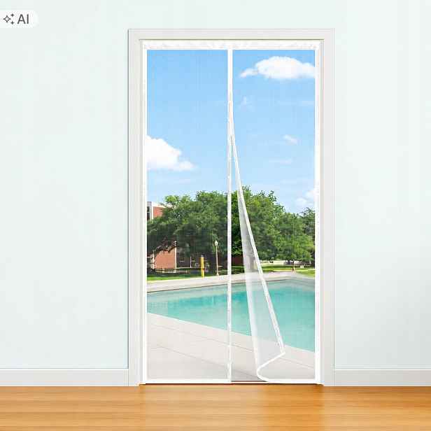 Moskytiéra 4UMOR 95x210 cm bílá na dveře bez vrtání
