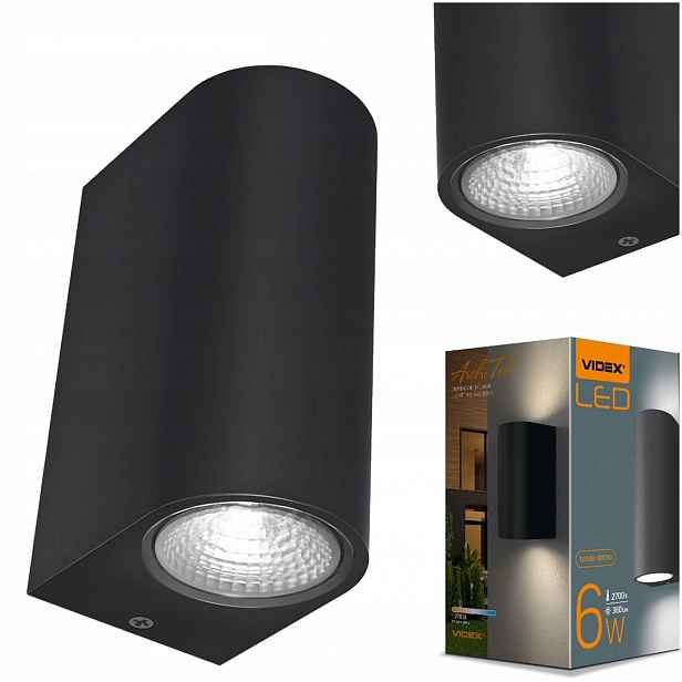 Led Venkovní Nástěnné Svítidlo Černé, Minimalistický, Moderní Design 6W IP44