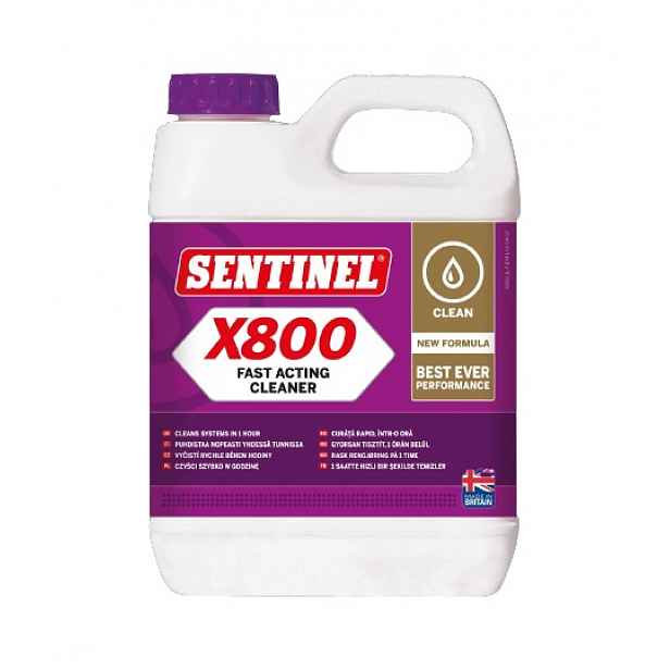 Sentinel čištění, proplachování zařízení po X800