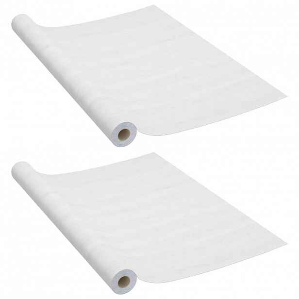 vidaXL Samolepící tapety na dveře 2 ks bílé dřevo 210 x 90 cm PVC