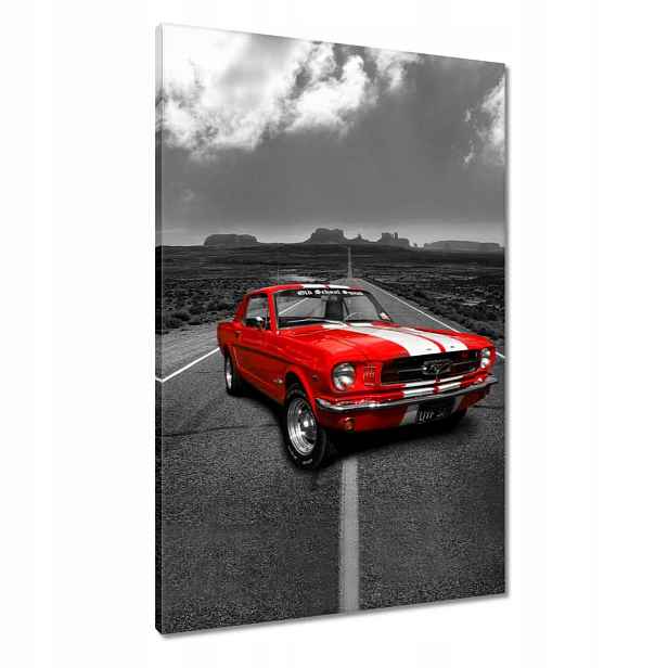 Obrazy 60x90 Červený Ford Mustang Usa