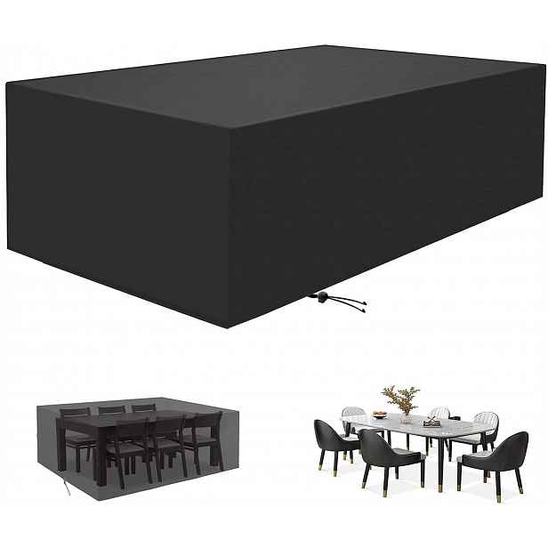 Obal na zahradní nábytek pro židle a stůl, voděodolná plachta 213×132 cm