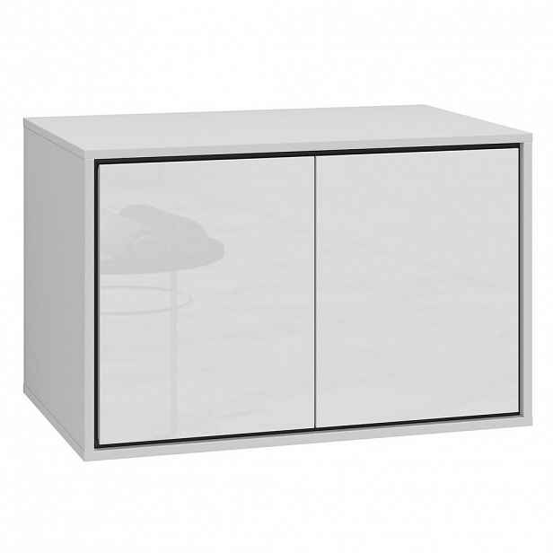 Badplaats SKŘÍŇKA POD UMYVADLO Capri 2 zásuvky lesklá bílá - 78 x 48 x 51 cm