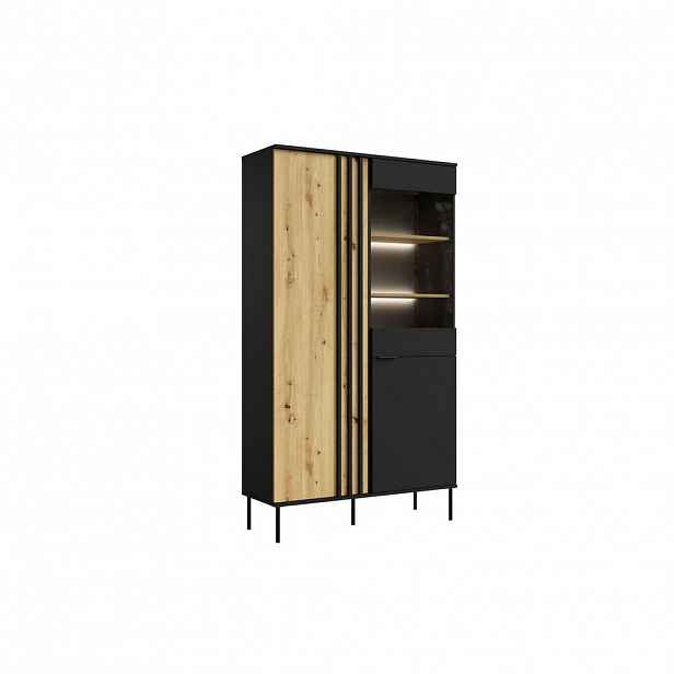 MASSENO VITRÍNA MERIDIAN 110,5/195/40 cm Dub