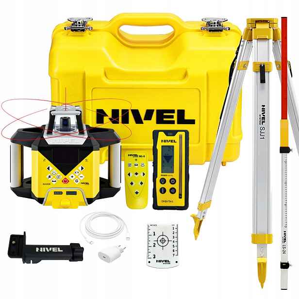 Nivel System Laserový nivelátor NL620R Digital červený stativ záplata