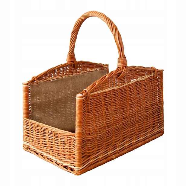 Proutěný Krbový Koš S Jutou Na Topení, Otevřený, 54 CM Karpatio