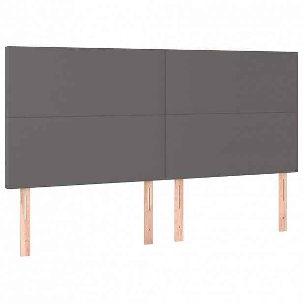 vidaXL Čelo postele šedé 180x5x118/128 cm umělá kůže