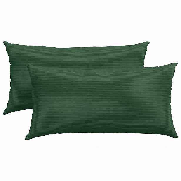 vidaXL Pohovkové polštáře 2 pcs Tmavě zelená 80 x 40 cm