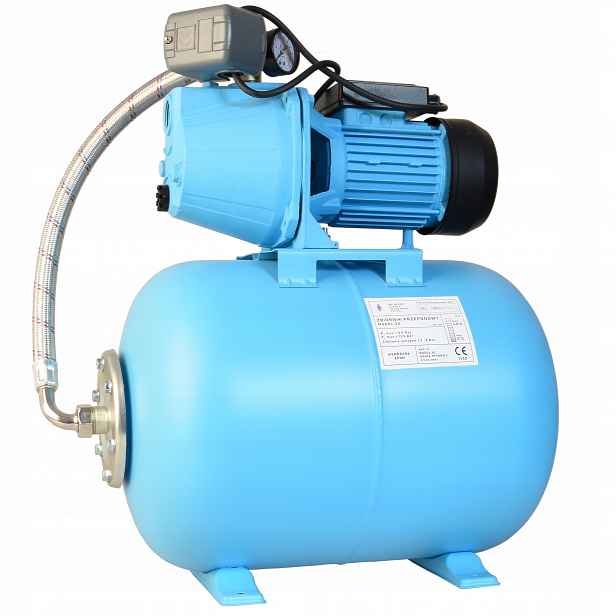 Vodní Technika Efektivní Vodní Nádrž 50L Čerpadlo 1100W 3600 L/h Příslušenství +hadice