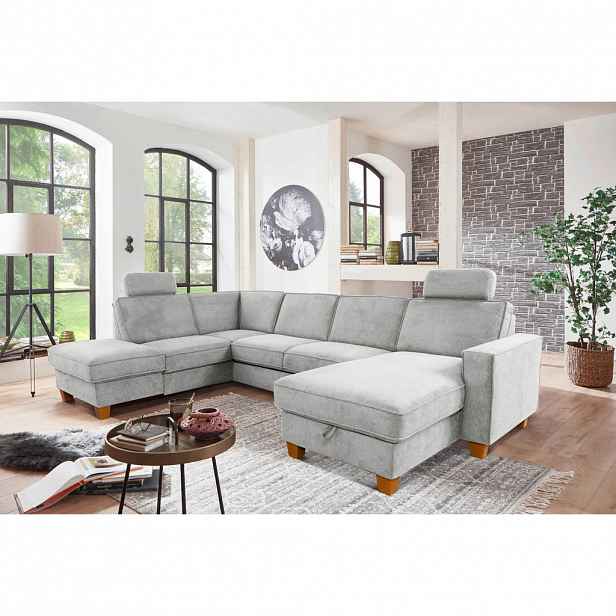Sit & More SEDACÍ SOUPRAVA, textil, barvy stříbra
