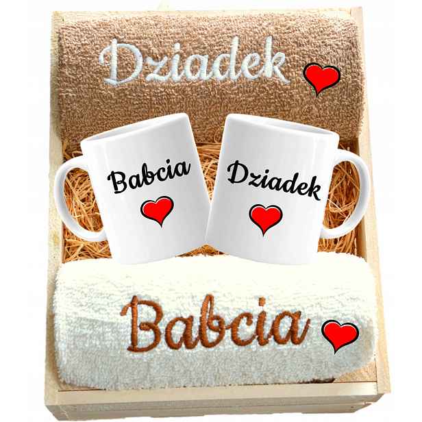 dárek pro Babičku A Dědečka, ručníky, výšivky a hrnky