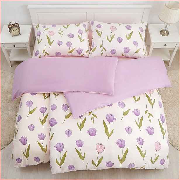 Bavlněné povlečení Basic Line 140x200+70x90 Tulipány