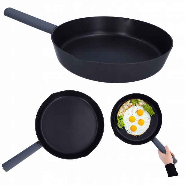 PÁNEV28 cm nepřilnavá povrchová úprava, indukce, plyn na smažení, velká univerzální
