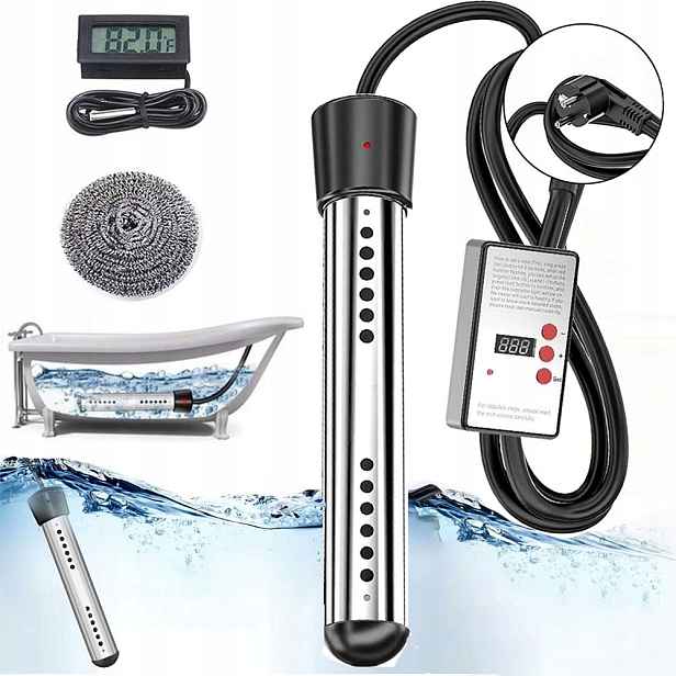 Ponorný Ohřívač 3000 W Do Bazénu Vody Ohřívač S Časovačem 220 V