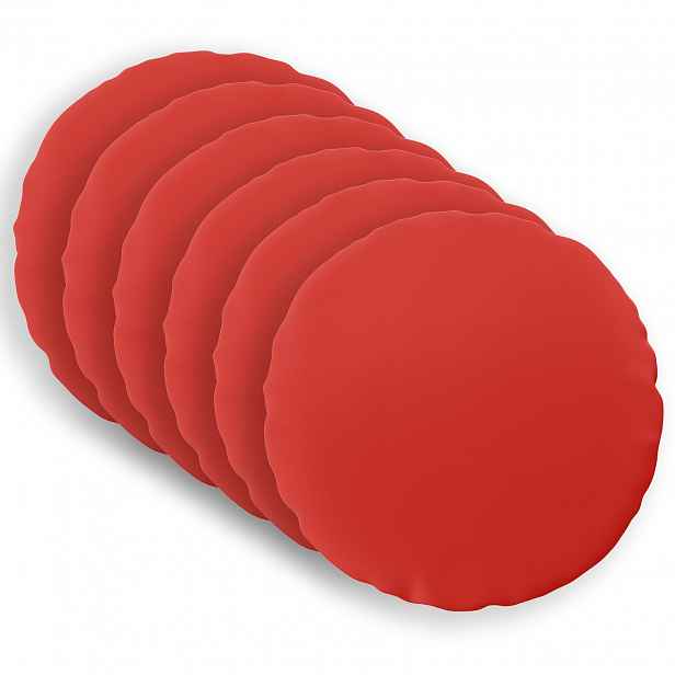 vidaXL Povlak na polštář 6 pcs HEERLEN Červená Ø 60 cm Polyester