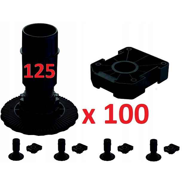 100 x Nožička Axilo od Hafele hlavička H 125