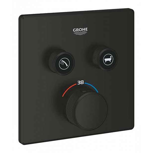Grohe Grohtherm SmartControl - Termostatická baterie pod omítku, pro 2 spotřebiče, matná černá 291242430