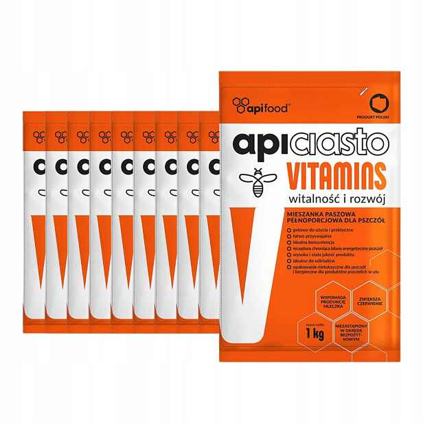 Těsto pro včely Apiciasto Vitamins 10 x 1 kg