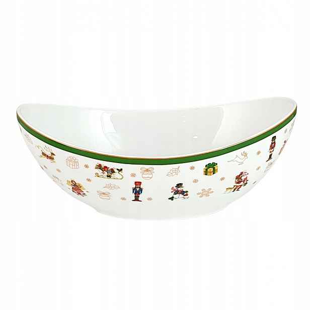 Vánoční porcelán Tichá Noc Podnos Oválný 25 cm|Bogucice