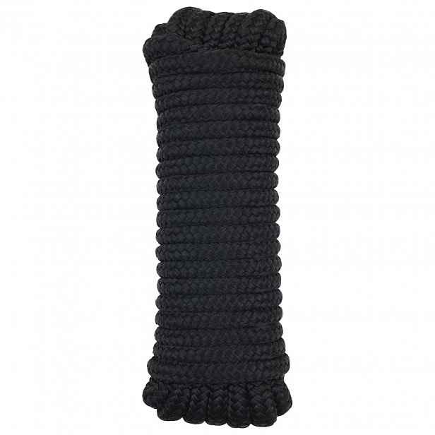 vidaXL Lano na loď 10 mm 9 m Černá Polyester