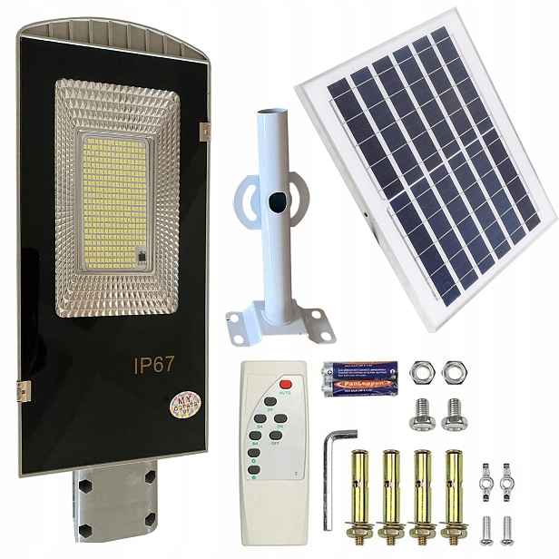 Zahradní lampa Solární Lampa na sloup Výkonná 200 W Venkovní 247 Led