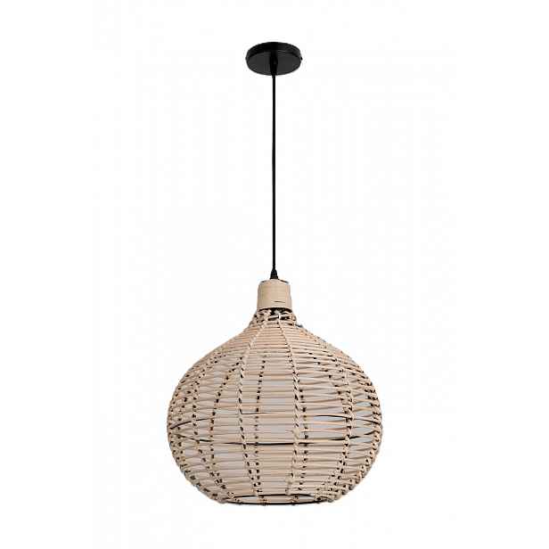 Dekorativní malá závěsná lampa 1xE27 Boho styl Ratanová přírodní stropní
