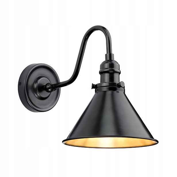 Nástěnná lampa černá zestárlá do obývacího pokoje ložnice vintage Elstead