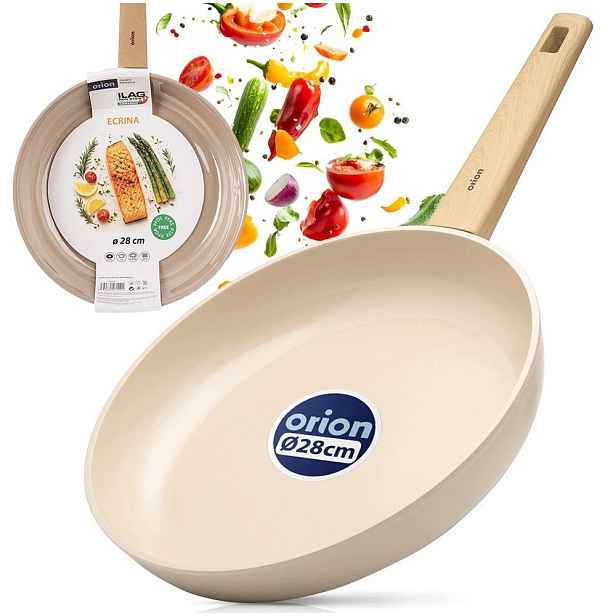 Keramická pánev na smažení a dušení Orion Ecrina plyn/indukce 28 cm