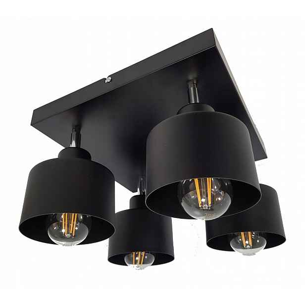 Lampa Stropní Svítidlo Led Lustr nastavitelný Kubík Černý