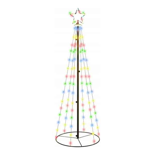 Led kuželový vánoční stromek vidaXL 180 cm 108 barevných diod, vánoční dekorace