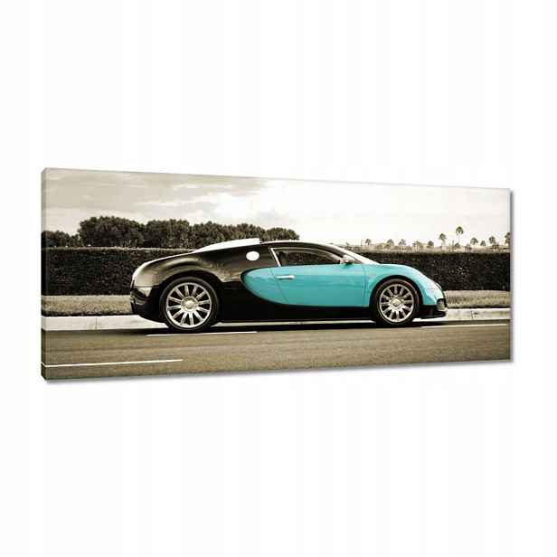Obrazy 100x40 Tyrkysové Bugatti Auto