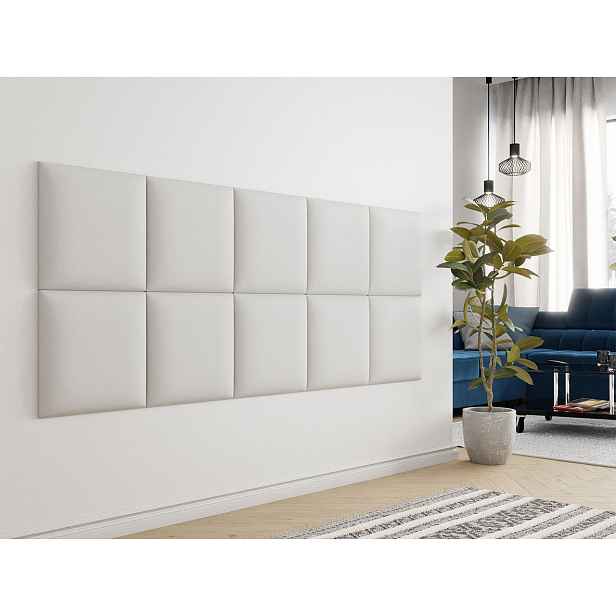 Čalouněný panel na zeď 42x42 PAG - bílá ekokůže