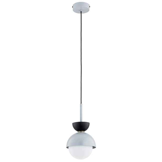 Dekorativní závěsná lampa šedo-černá skleněná koule E14 10W Satori Alfa