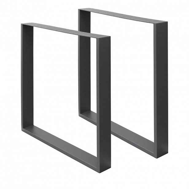 ECD-Germany SADA 2 kusů nohou ke stolu 70 x 72 cm antracit