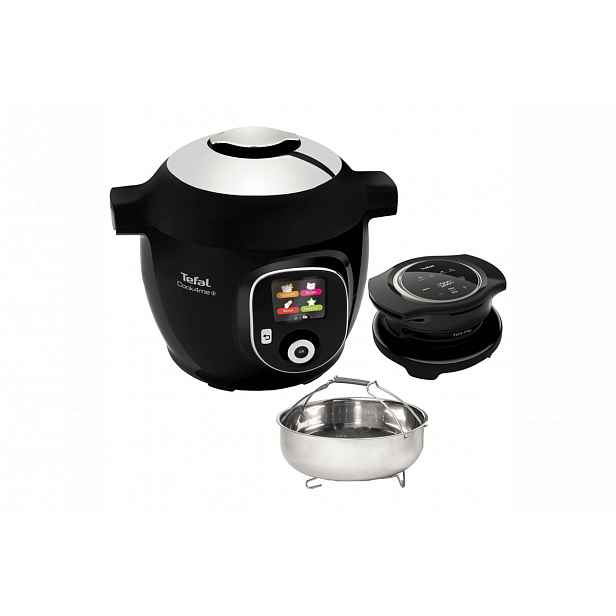 Multifunkční elektrický tlakový hrnec Tefal Cook4me+ CY85X8F2 příslušenství fritéza, mísa pro vaření